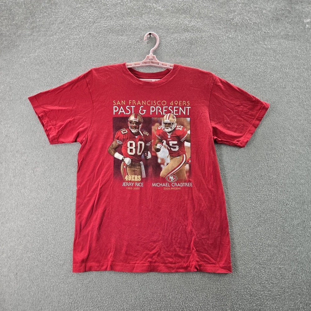San Francisco 49ers Men Shirt L Red Jerry Rice Michael‎ Crabtree Past Present